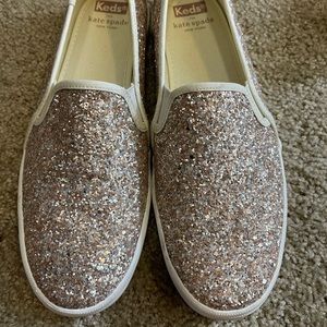 Kate Spade x Keds glitter slip on sneaker size 8.5